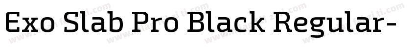 Exo Slab Pro Black Regular字体转换